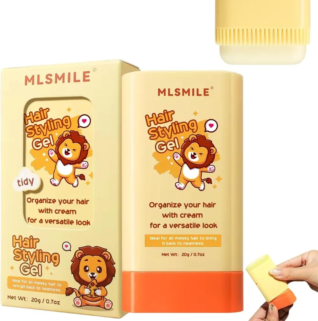 ژل حالت دهنده مو کودک نیکیتای ویوی | کرم حالت دهنده موهای خرده برای کودکان نوپا، محصول حالت دهنده مو کودک | استیک واکس مو ماندگار، شانه داخلی جمع شونده، ژل مو کودک با حالت دهی آسان 20 گرم