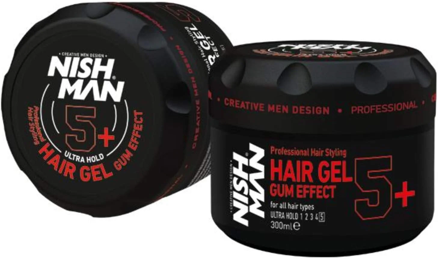 ژل حالت دهنده مو نیشمن، ژل مو مردانه، اثر آدامسی 5+، 300 میلی لیتر | ژل مو چسبنده | کنترل لبه مو | حداکثر نگهداری | ژل مو استیکی | ژل مو مردانه | ژل فر کننده | ژل مو فر