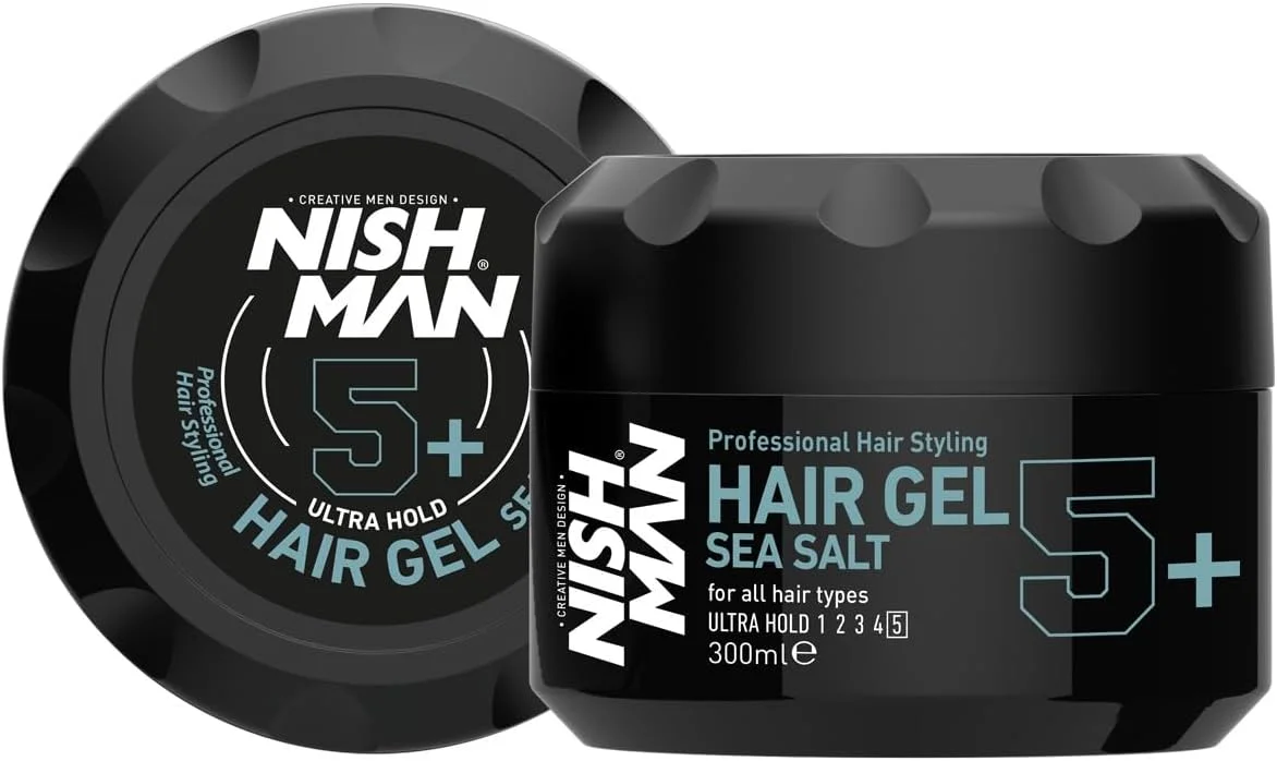 ژل حالت دهنده مو نیشمن 5+ نمک دریا 300 میلی لیتر - ژل مو با قدرت نگهداری فوق العاده قوی با نمک دریا برای حجم بافت دار، رایحه تازه و حالت دهی ماندگار