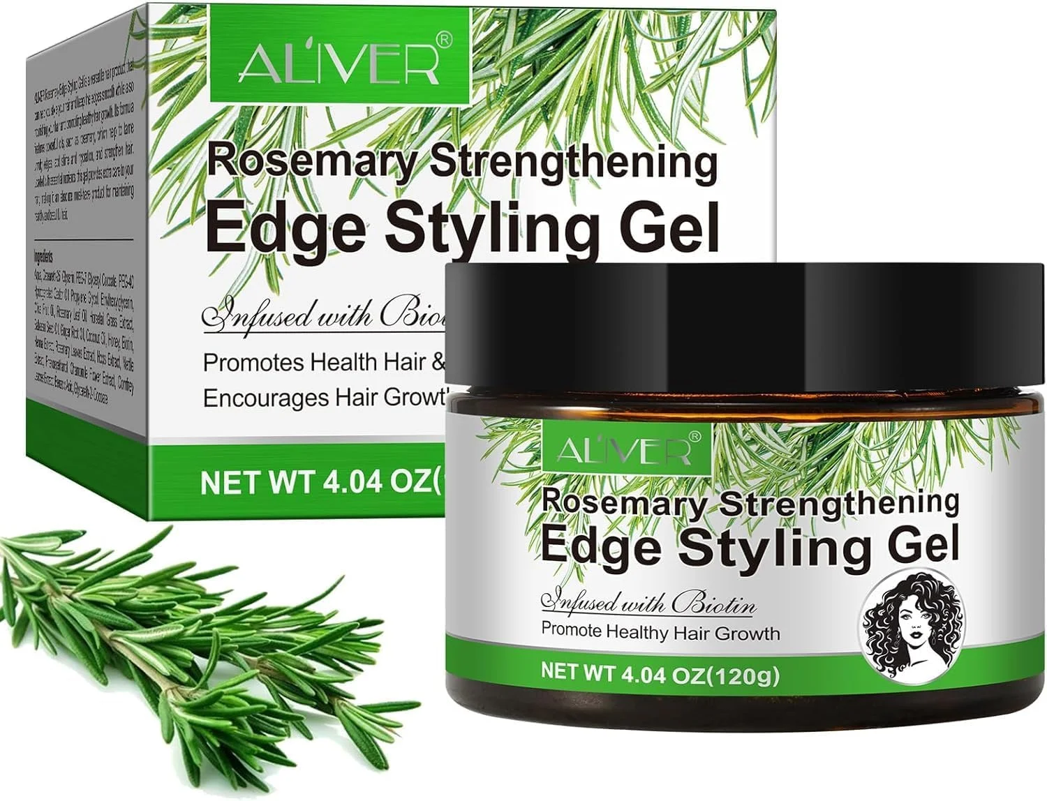 ژل حالت دهنده مو رزماری و نعناع ارگانیک، درمان حالت دهنده مو حاوی بیوتین و روغن های ضروری 120 گرم