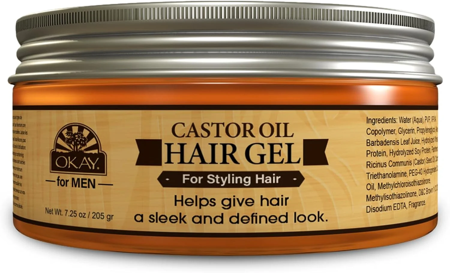ژل موی روغن کرچک مردانه اوکی | مناسب برای انواع مو | برای حالت دادن به مو و ریش | حالت دهنده، آبرسان و مغذی | فاقد پارابن و سیلیکون |
