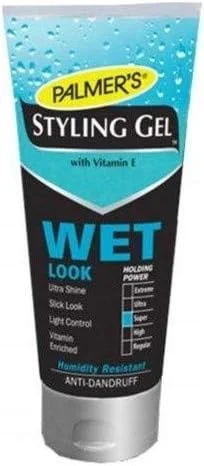 ژل حالت دهنده مو با جلوه خیس پالمِرز - حاوی ویتامین E - فرمول ضد شوره - درخشش فوق العاده - حالت صاف و مرتب - کنترل ملایم - غنی شده با ویتامین - مقاوم در برابر رطوبت - بدون چسبندگی - بدون پارابن، سولفات، رنگ و روغن معدنی - 150 گرم