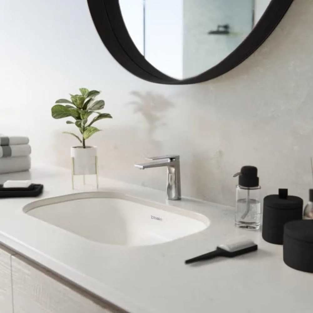 روشویی زیرصفحه‌ای دوراویت 49.5 (عرض) x 32 (عمق) سانتی‌متر - سفید براق