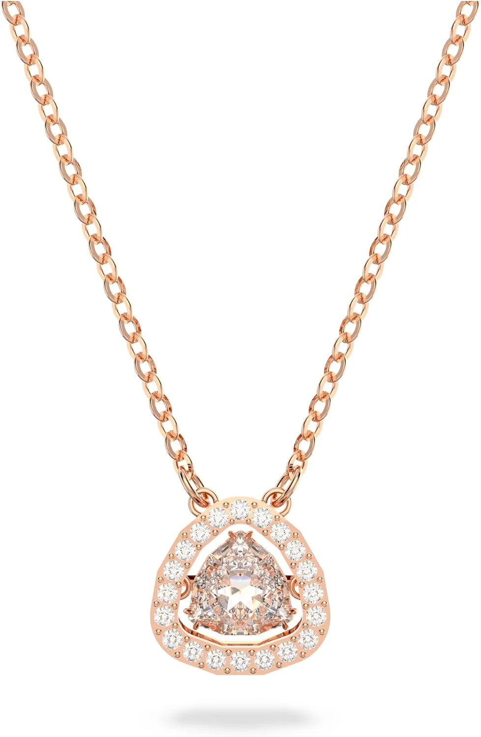 گردنبند جواهری مجموعه میلنیا سواروسکی، کریستال های سفید، کریستال های آبی