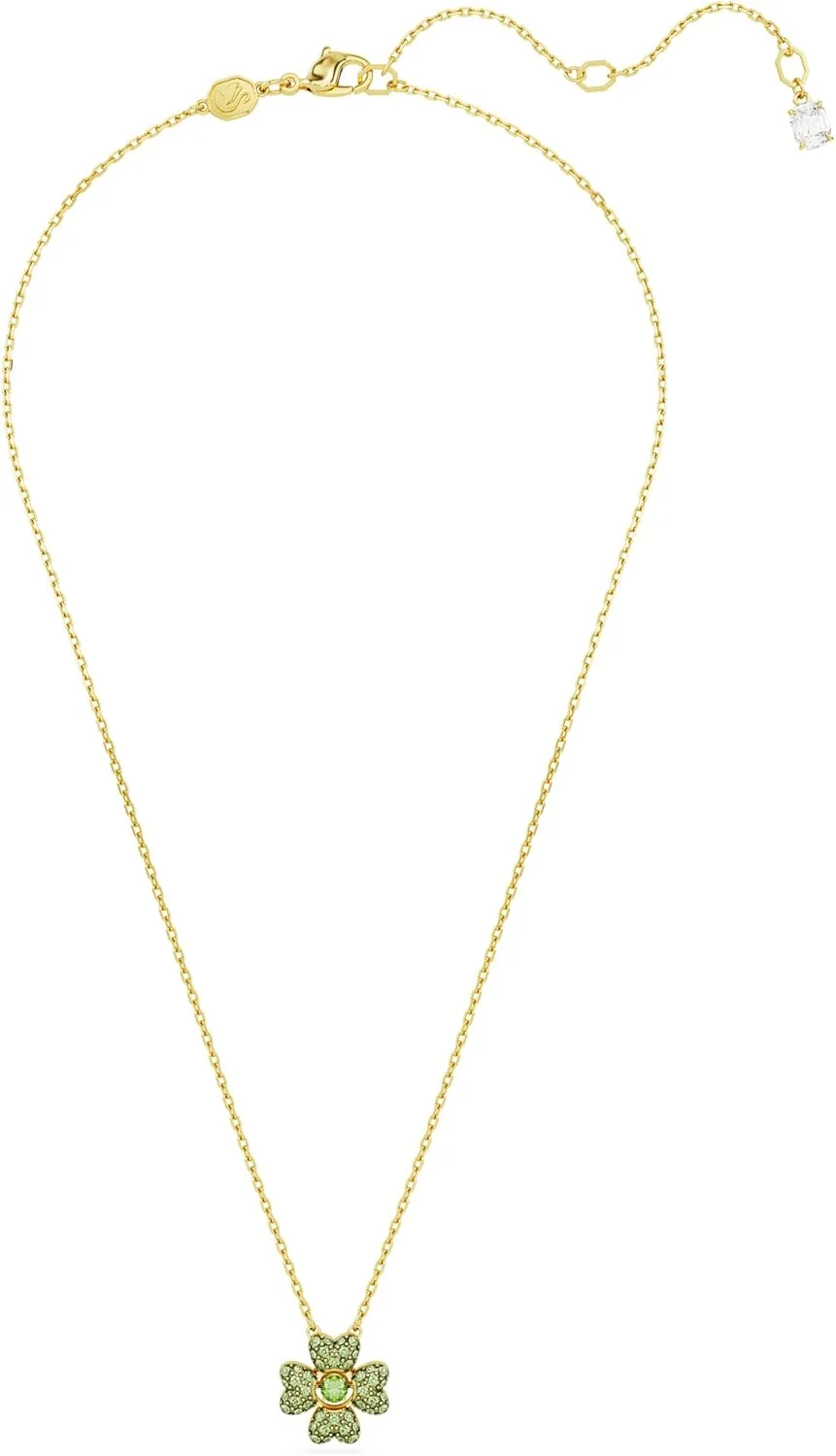 آویز سواروسکی مدل Idyllia، شبدر، سبز، با روکش طلایی آویز سواروسکی مدل Idyllia، شبدر، سبز، با روکش طلایی