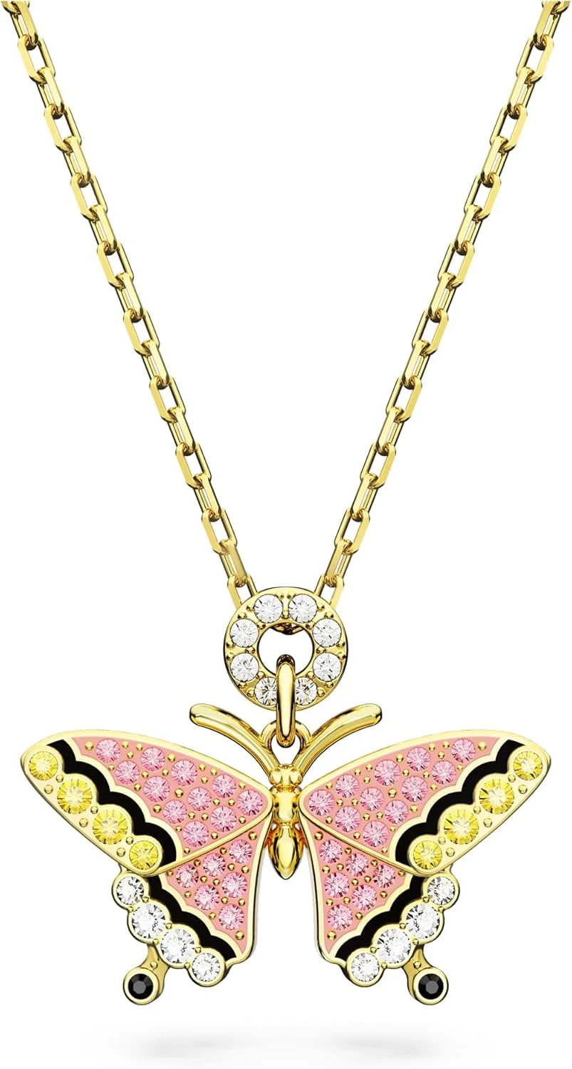 آویز سواروسکی مدل Idyllia، پروانه، چند رنگ، روکش طلایی، تک سایز، کریستال