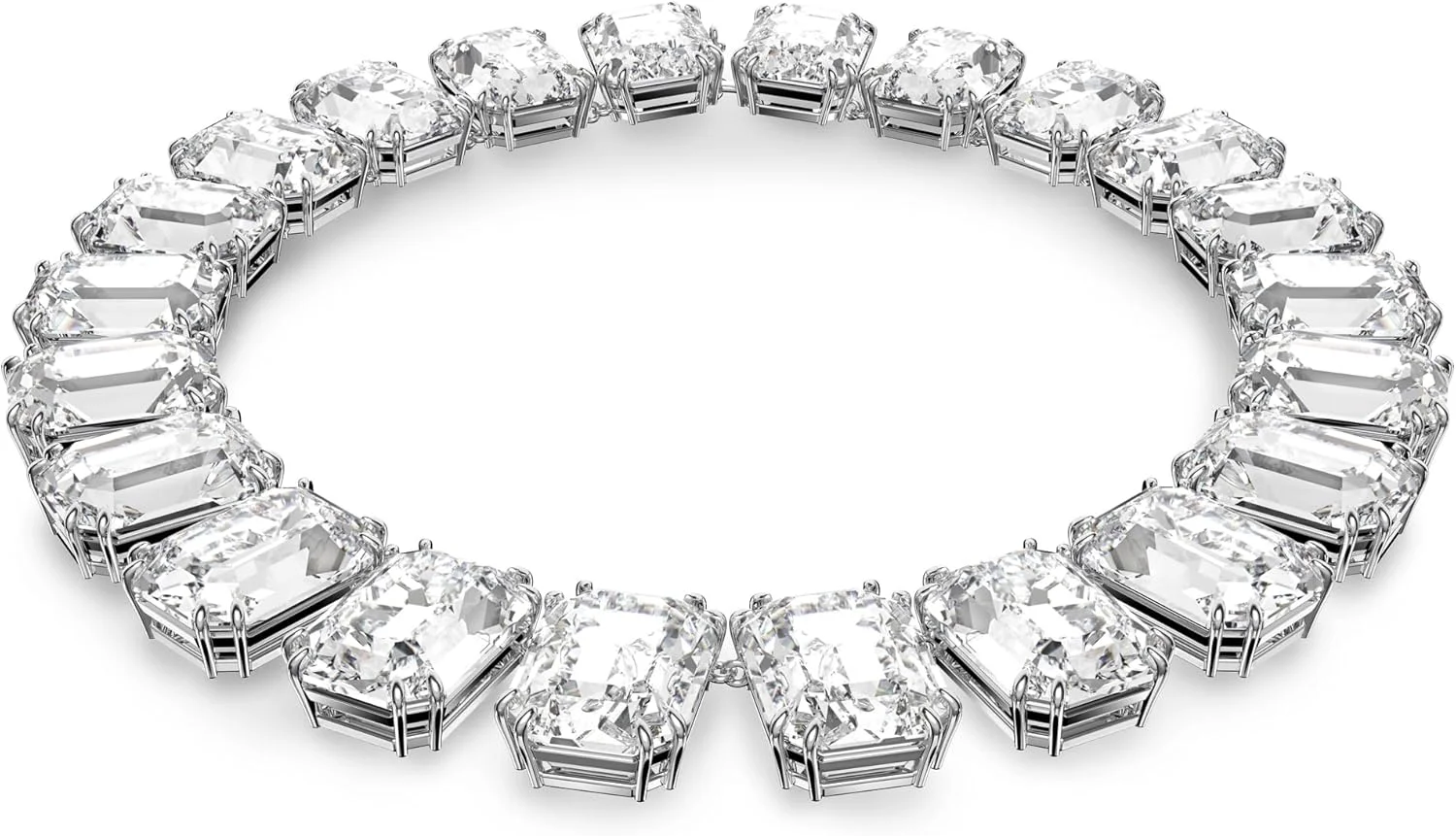 گردنبند سواروسکی Millenia، برش هشت ضلعی، سفید، روکش رودیوم (5599149)