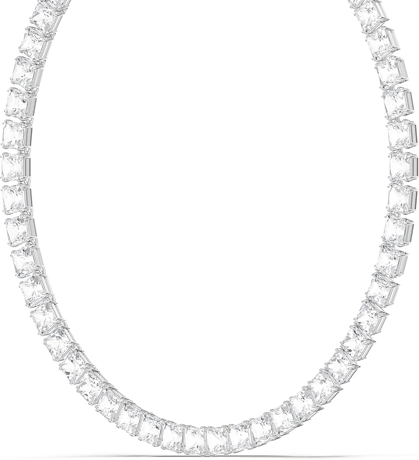 ست گوشواره و گردنبند جواهری کریستال میلنیا سواروسکی، کریستال های شفاف، روکش رودیوم ست گوشواره و گردنبند جواهری کریستال میلنیا سواروسکی، کریستال های شفاف، روکش رودیوم