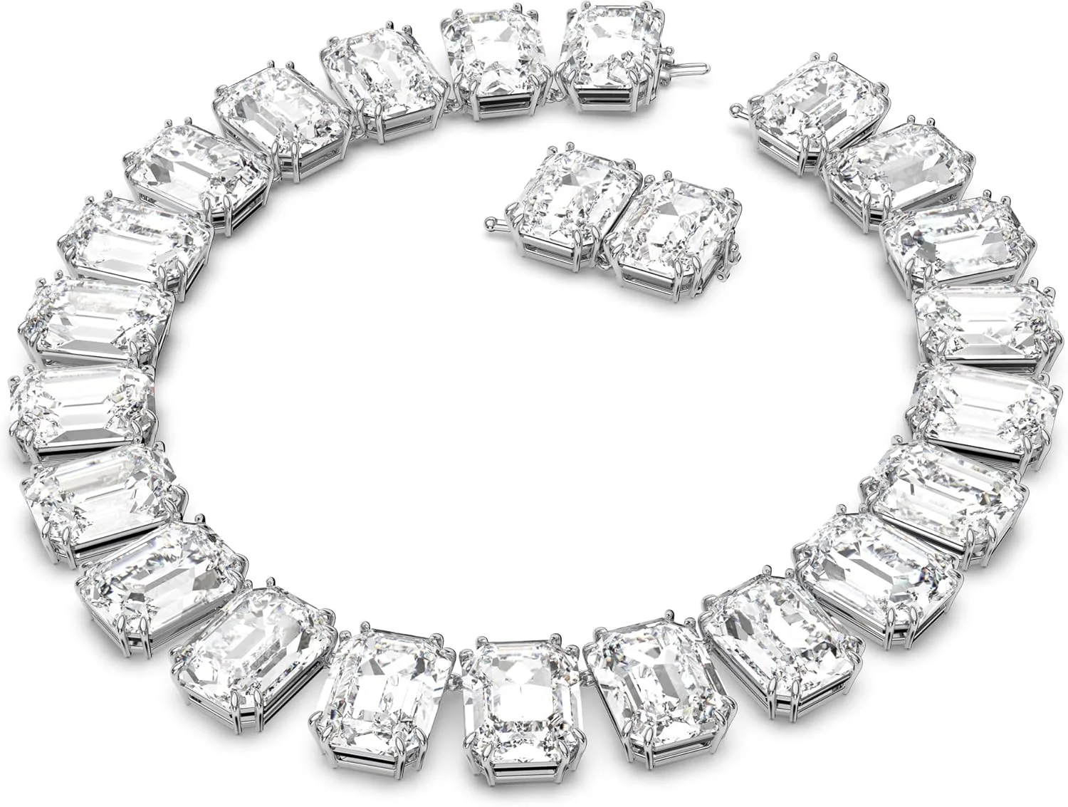 گردنبند سواروسکی Millenia، برش هشت ضلعی، سفید، روکش رودیوم (5599149)