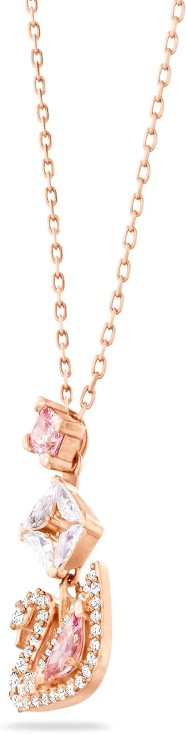 مجموعه جواهرات قو درخشان سواروسکی، کریستال های آبی، کریستال های صورتی، کریستال های شفاف