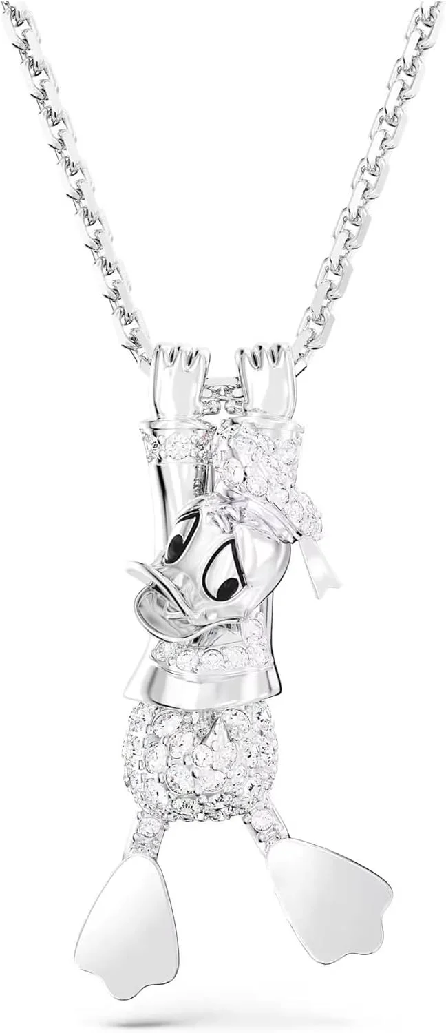 آویز لایه‌ای دیزنی طرح دانلد داک، سفید، روکش رودیوم