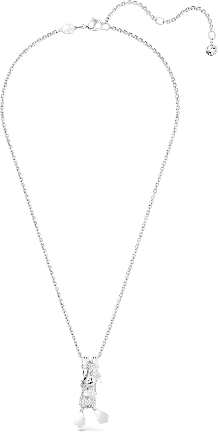 آویز لایه‌ای دیزنی طرح دانلد داک، سفید، روکش رودیوم