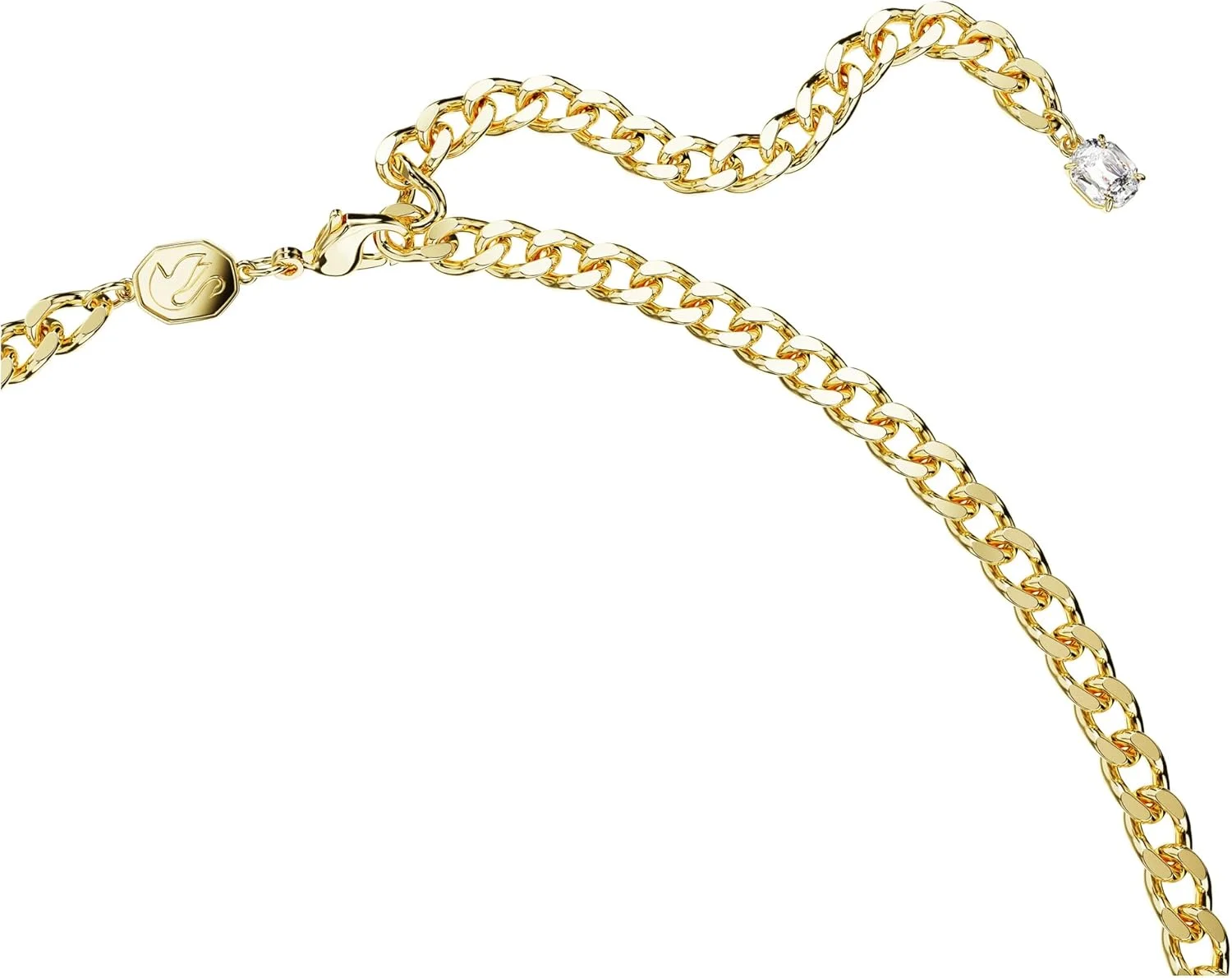 گردنبند سواروسکی Dextera، برش های ترکیبی، سفید، روکش طلایی