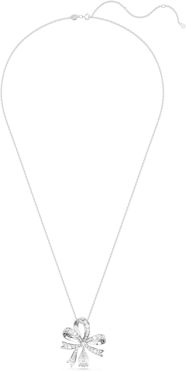 گردنبند سواروسکی ولتا، پاپیون، کوچک، سفید، روکش رودیوم