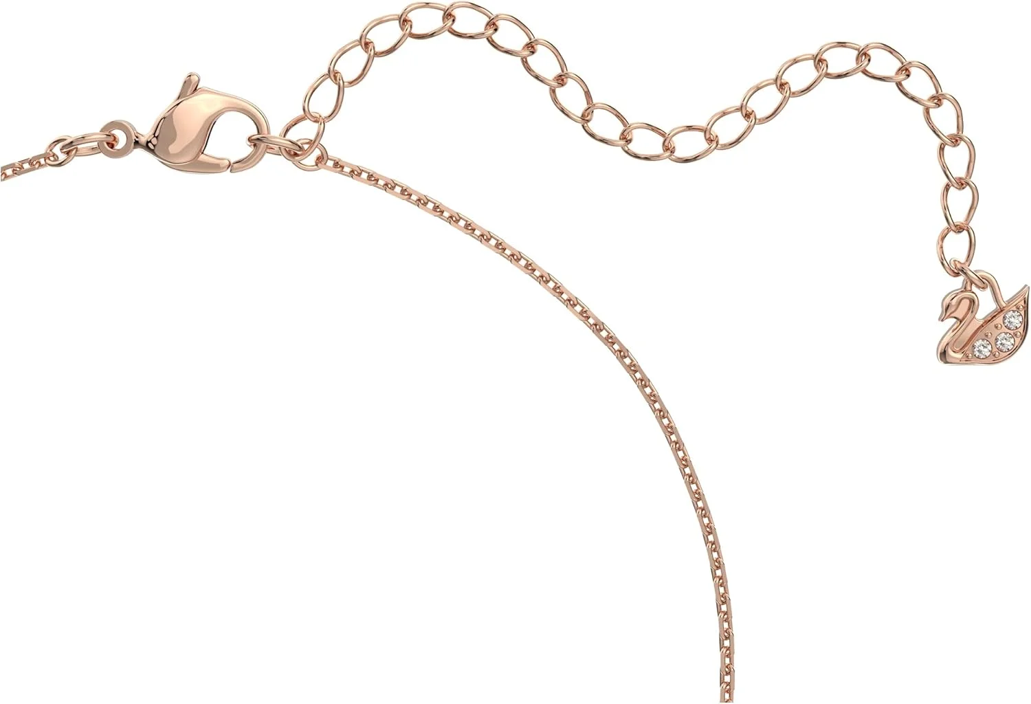 گردنبند سواروسکی، سنگ های سفید در یک روکش طلایی رزگلد، از مجموعه تویست