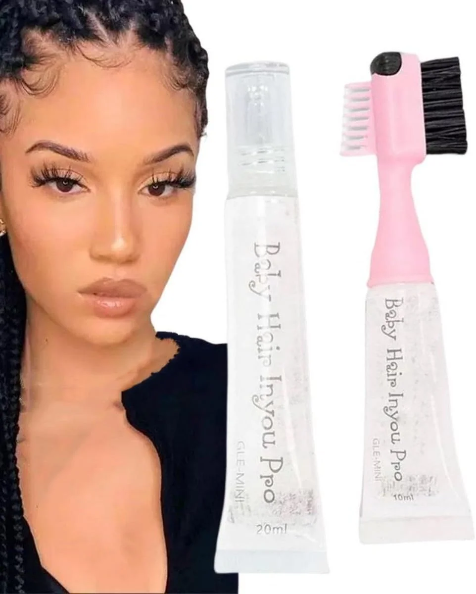 مجموعه ژل صورتی با برس Rhomba، 10 میلی لیتر + یدکی 20 میلی لیتر، چسب حالت دهنده مو، برای حالت دادن به لبه مو، نگهدارنده قوی، غیر چرب، نگهدارنده موهای وز و پرزدار، ضد وز، صاف کننده مو