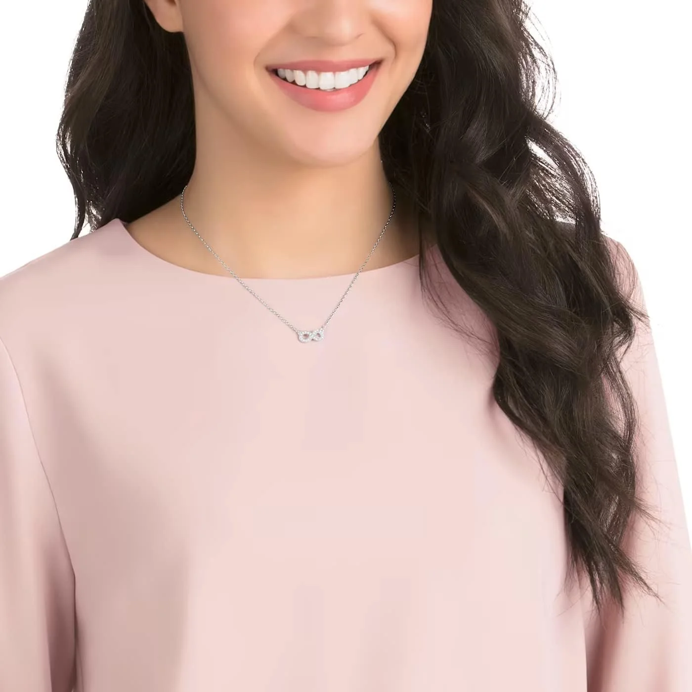 گردنبند سواروسکی Latisha طرح بی نهایت، سفید، روکش رودیوم گردنبند سواروسکی Latisha طرح بی نهایت، سفید، روکش رودیوم