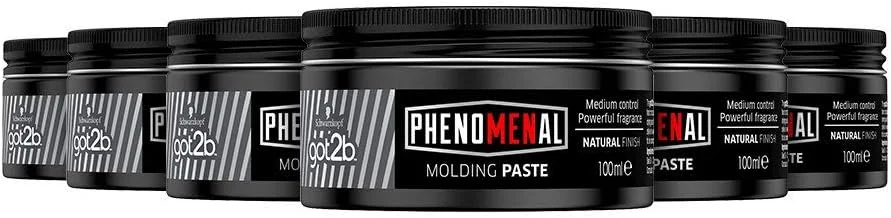 خمیر حالت دهنده مو شوارتسکف got2b PhenoMENal، خمیر حالت دهنده مو مردانه برای درخشندگی و حالت دهی، بسته چندتایی ۱۰۰ میلی لیتری