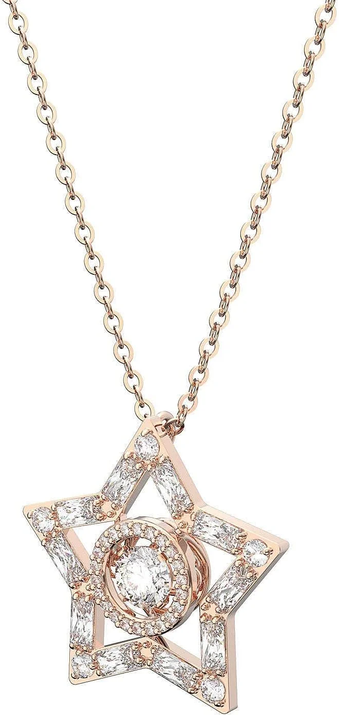آویز استلا سواروسکی، ستاره، سفید، با روکش طلایی رزگلد