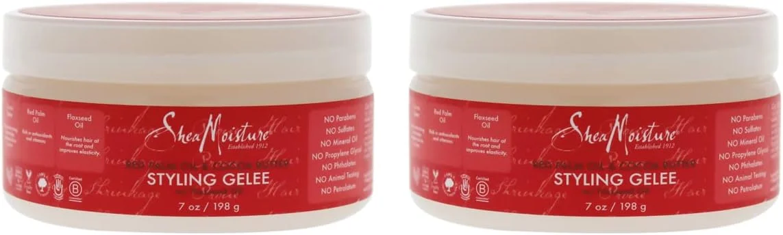 ژل حالت دهنده مو شی باتر، روغن پالم قرمز و کره کاکائو، مناسب برای همه، 207 میلی لیتر (بسته 2 عددی)