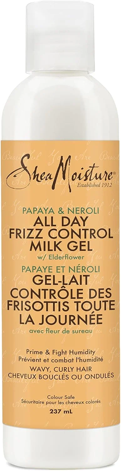 ژل شیر مو شی باتر برای موهای موج دار و فر، پاپایا و نرولی، بدون پارابن، حجم 237 میلی لیتر، سفید، 8 اونس (بسته 1 عددی)