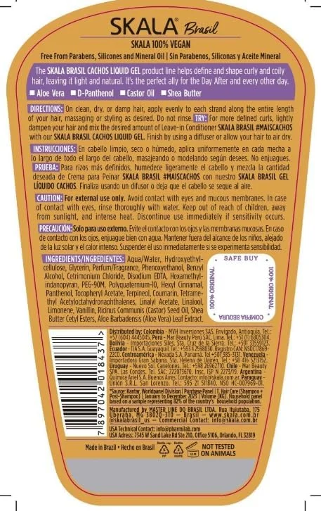 SKALA - Linha Expert - ژل مایع Mais Cachos 250 گرم - (مجموعه Expert - ژل مایع More Curls خالص 8.81 اونس)