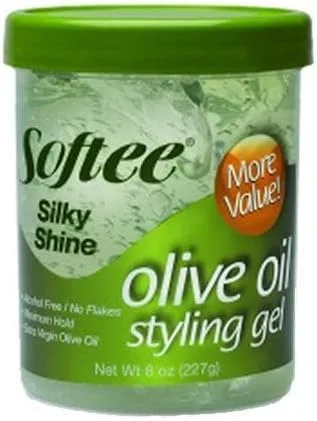 ژل حالت دهنده موی سر حاوی روغن زیتون Softee، درخشش ابریشمی، حجم 240 میلی لیتر