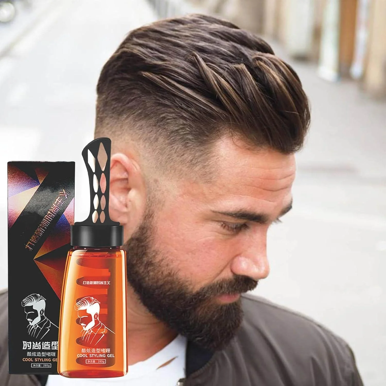 ژل واکس مو به همراه شانه | ژل مو برای حالت دهی سریع موی آقایان | کرم حالت دهنده موی سر با ماندگاری طولانی 280 میلی لیتر