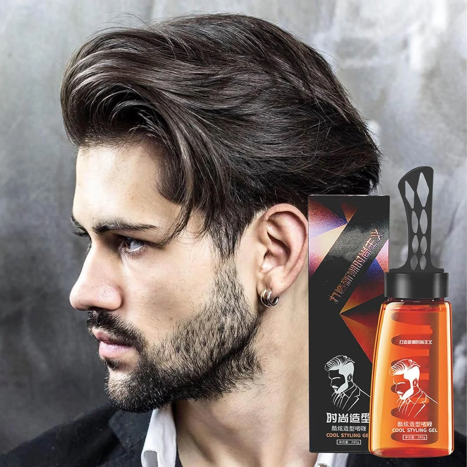 ژل واکس مو به همراه شانه | ژل مو برای حالت دهی سریع موی آقایان | کرم حالت دهنده موی سر با ماندگاری طولانی 280 میلی لیتر