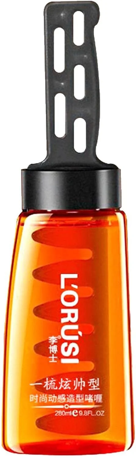 ژل حالت دهنده مو مردانه همراه با شانه | ژل واکس موی سر مردانه 2 در 1 با شانه، خشک شونده سریع | ژل حالت دهنده مو 280 میلی لیتری، ابزار ژل سالن، اسپری حالت دهنده و مرتب کننده سریع مو