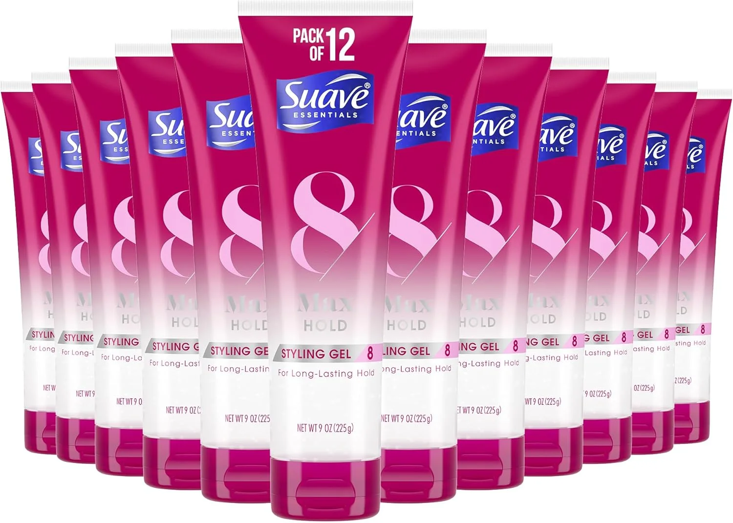 ژل موی حالت دهنده Suave با قدرت نگهدارندگی حداکثری، 255 گرم، (بسته 12 عددی)