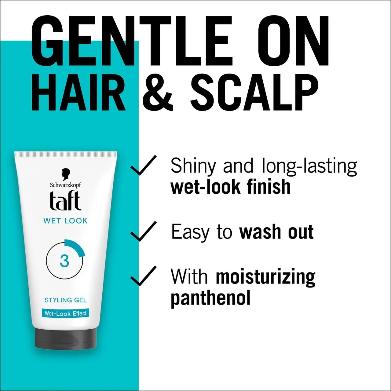 ژل حالت دهنده مو با جلوه خیس تافت، 150 میلی لیتر ژل حالت دهنده مو با جلوه خیس تافت، 150 میلی لیتر