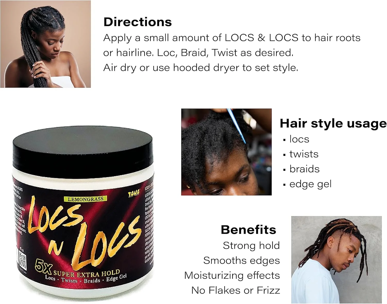 ژل موی طه برای حالت دادن به درِدلاک، با قدرت نگهداری فوق العاده 5 برابر، طبیعی و بدون آسیب رساندن به مو، مناسب برای درِدلاک، بافت و تاب مو - 450 گرم (علف لیمو، 450 گرم (بسته 1 عددی))