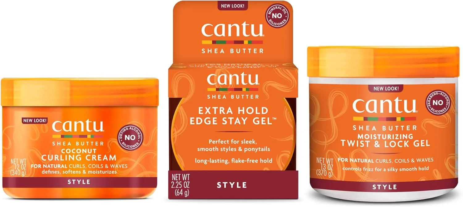 کیت مراقبت از مو Cantu حاوی کرم فر کننده نارگیل، ژل حالت دهنده مو، و ژل پیچ و تاب و قفل کننده با کره شی باتر برای موهای طبیعی (بسته بندی ممکن است متفاوت باشد) کیت مراقبت از مو Cantu حاوی کرم فر کننده نارگیل، ژل حالت دهنده مو، و ژل پیچ و تاب و قفل کننده با کره شی باتر برای موهای طبیعی (بسته بندی ممکن است متفاوت باشد)