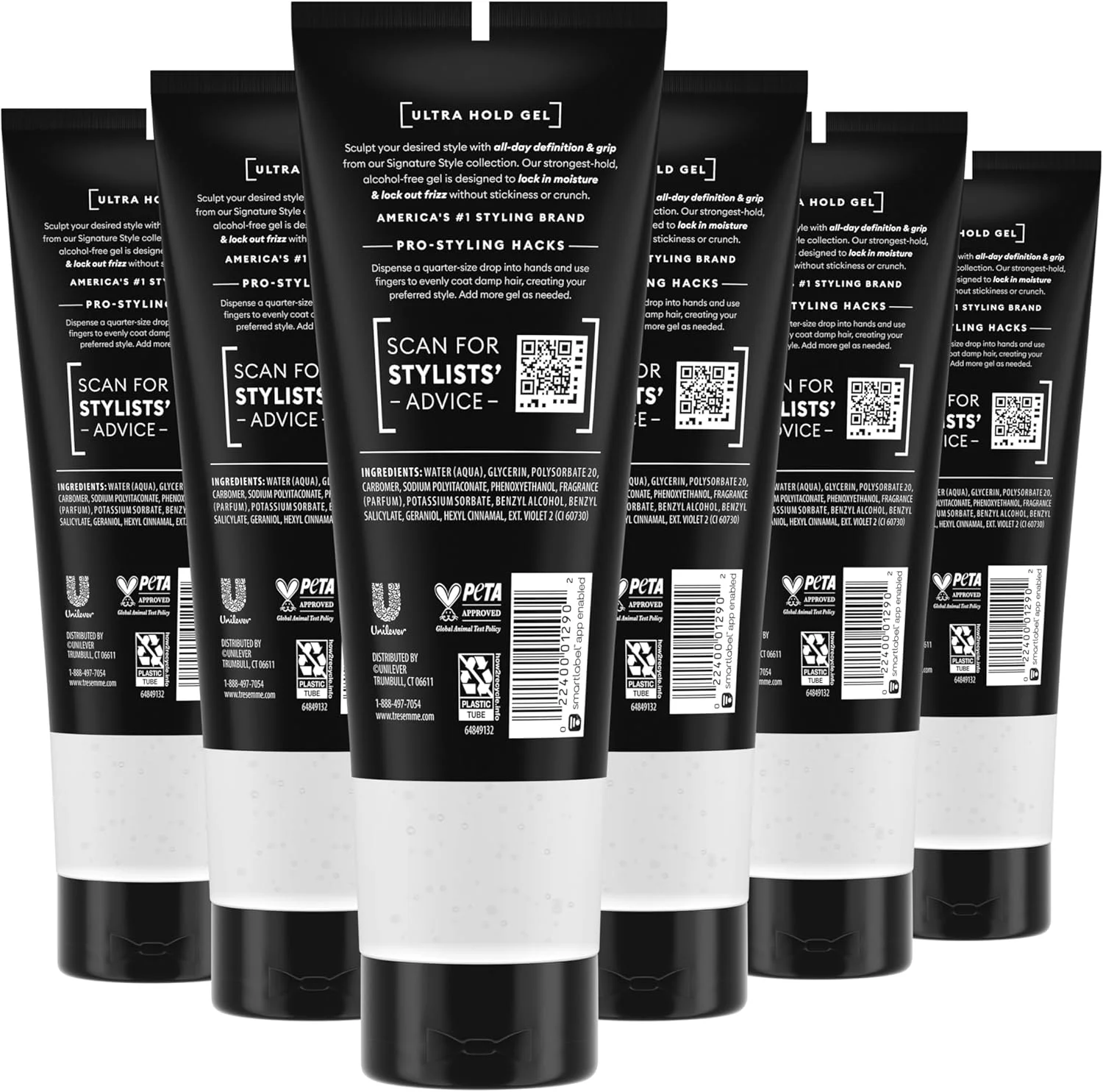 ژل حالت دهنده موی قوی TRESemmé بدون الکل، بسته 6 عددی، برای کنترل 24 ساعته وز مو، با فناوری Pro Lock، 255 گرم ژل حالت دهنده موی قوی TRESemmé بدون الکل، بسته 6 عددی، برای کنترل 24 ساعته وز مو، با فناوری Pro Lock، 255 گرم