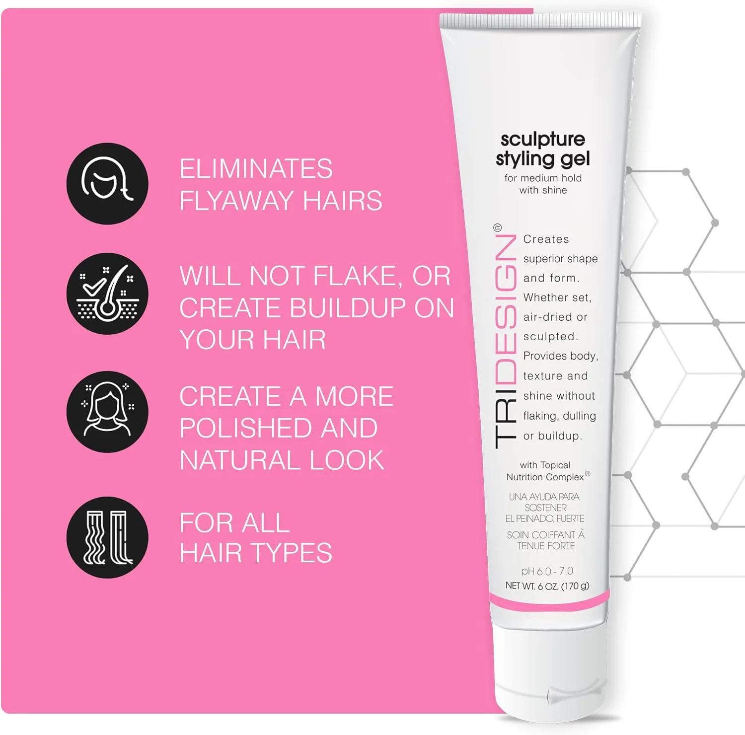 ژل حالت دهنده موی سر ترای دیزاین، حجم 6 اونس مایع