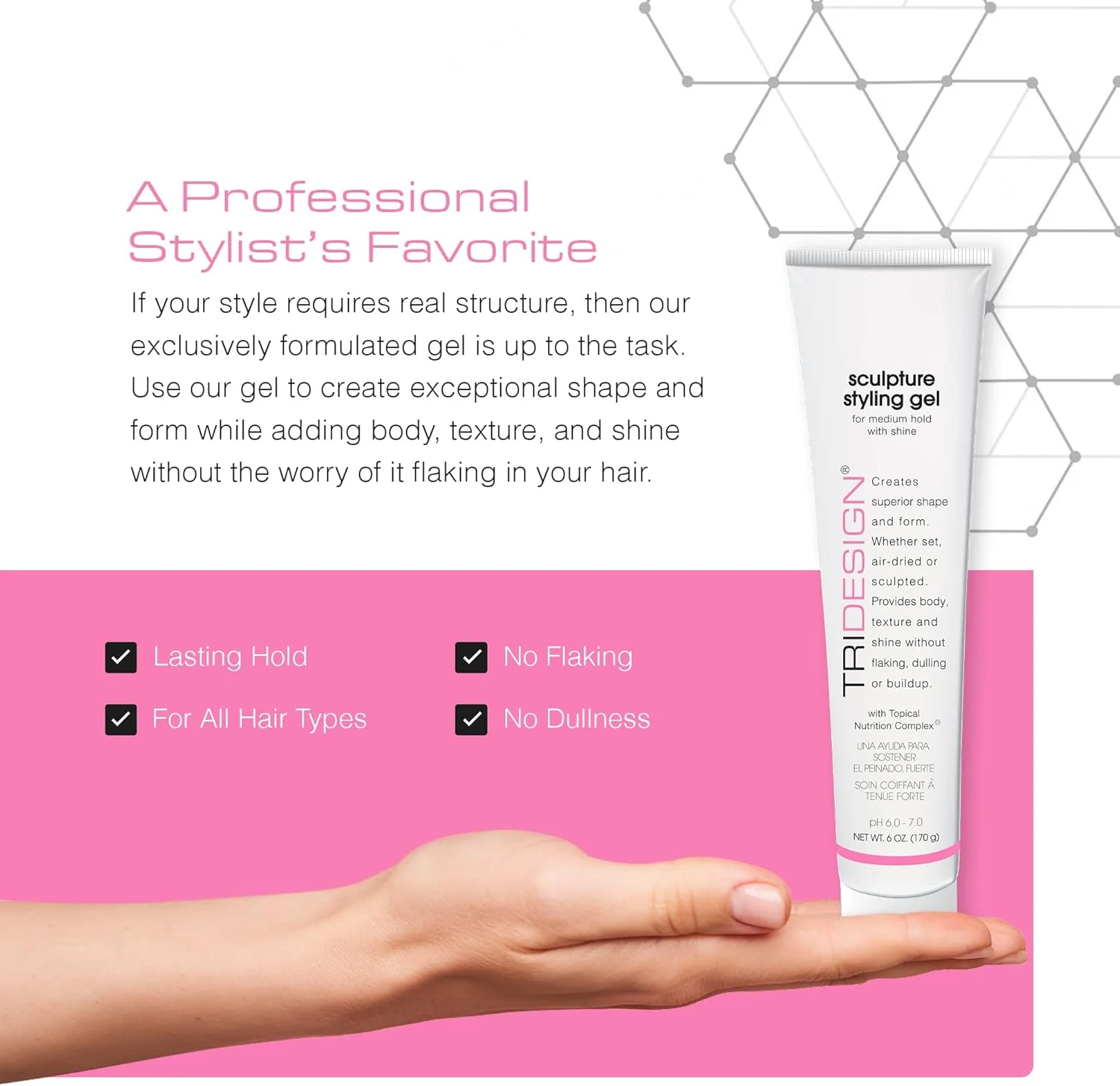 ژل حالت دهنده موی سر ترای دیزاین، حجم 6 اونس مایع