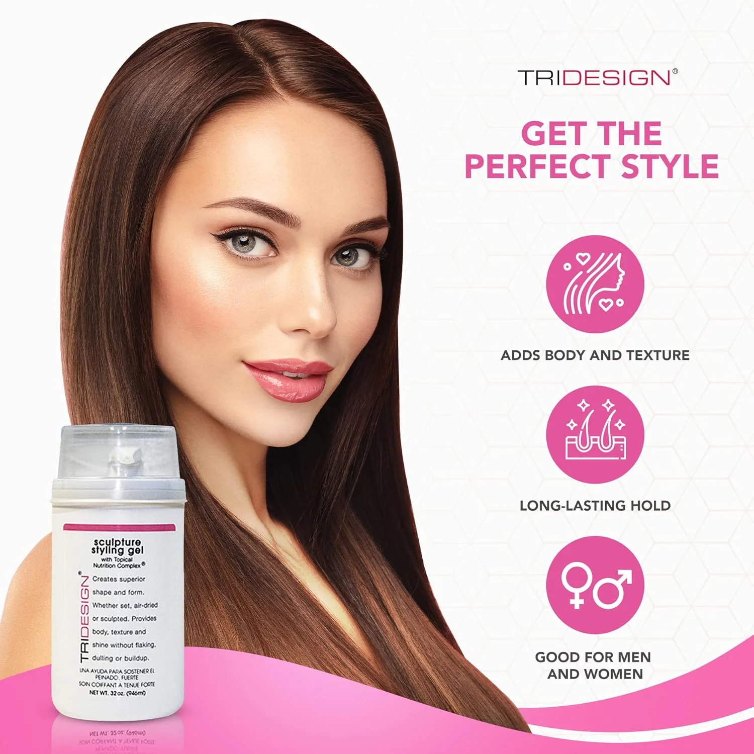 ژل حالت دهنده مو تری دیزاین مدل Tri Sculpture، ۹۴۶ میلی لیتر