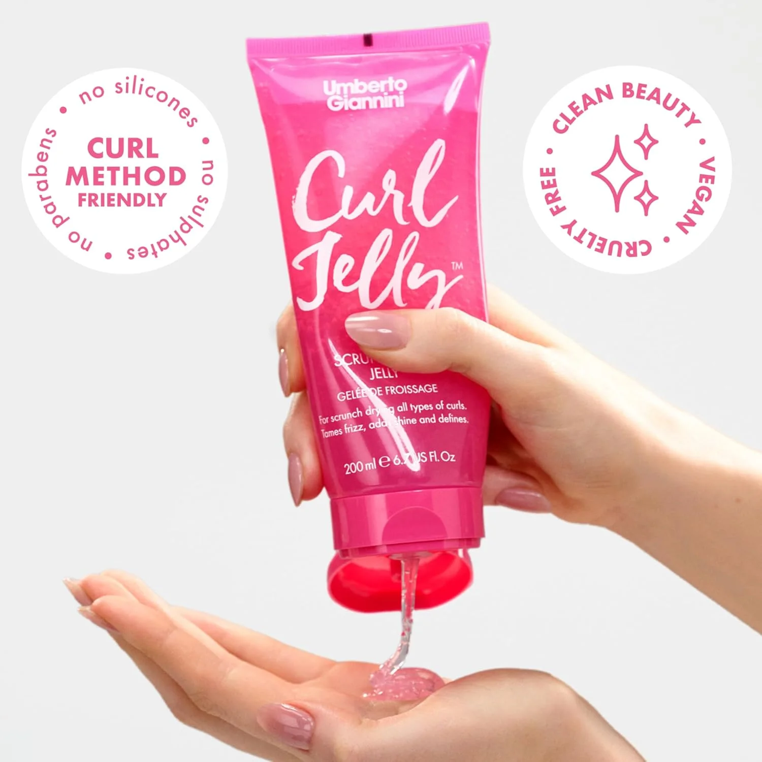 ژل حالت دهنده موی فر اومبرتو جیانینی مدل Curl Jelly حجم 200 میلی لیتر، بدون تست حیوانی و گیاهی ژل حالت دهنده موی فر اومبرتو جیانینی مدل Curl Jelly حجم 200 میلی لیتر، بدون تست حیوانی و گیاهی