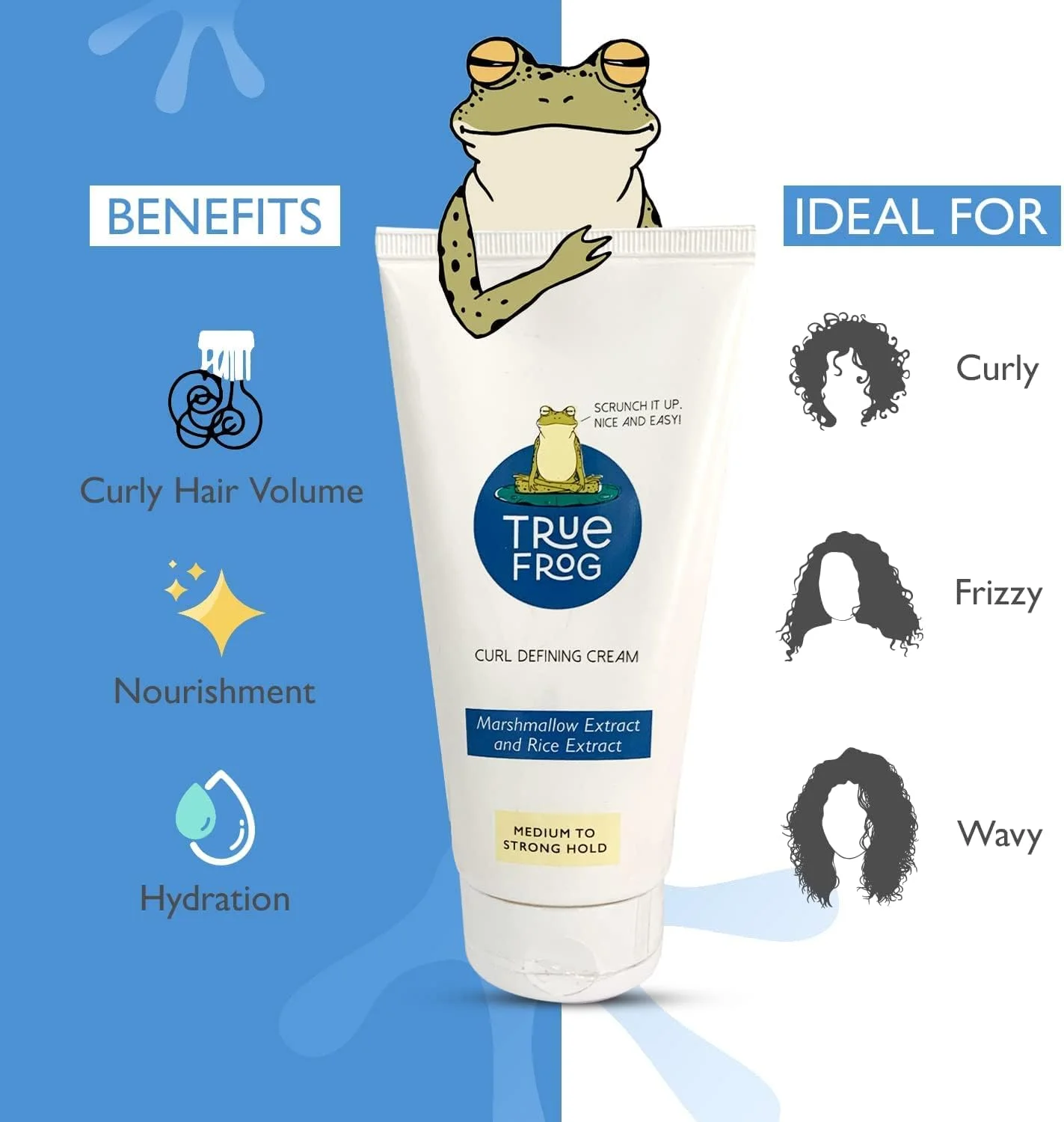 کرم حالت دهنده موی فر True Frog برای موهای فر، مجعد و وز با ریشه ختمی و کره توکوما، وگان، بدون سیلیکون، بدون فتالات و بدون پارابن - 150 میلی لیتر کرم حالت دهنده موی فر True Frog برای موهای فر، مجعد و وز با ریشه ختمی و کره توکوما، وگان، بدون سیلیکون، بدون فتالات و بدون پارابن - 150 میلی لیتر