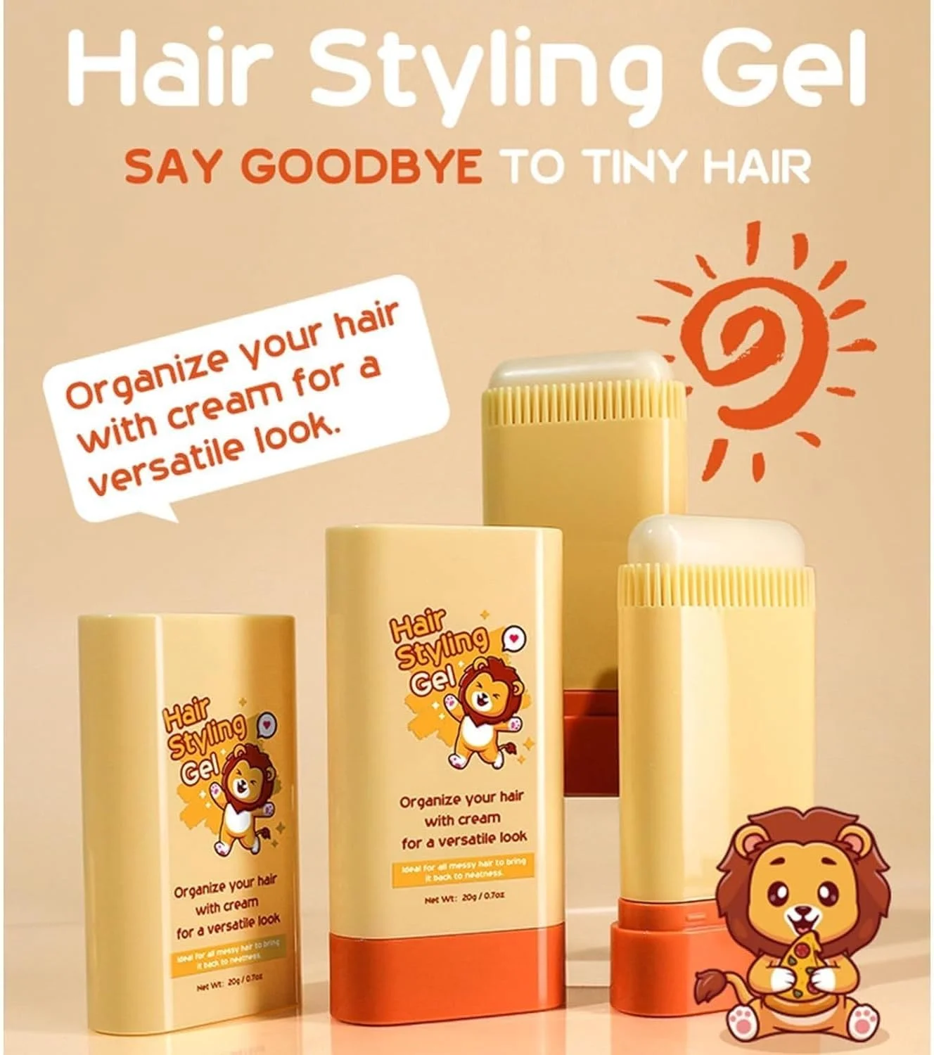 واکس مو کودکانه Veximind – استیک حالت دهنده مو 2 در 1 با شانه سرخود، ژل حالت دهنده غیر چرب برای پسران و دختران، مواد طبیعی، ماندگاری طولانی، 20 گرم، شفاف واکس مو کودکانه Veximind – استیک حالت دهنده مو 2 در 1 با شانه سرخود، ژل حالت دهنده غیر چرب برای پسران و دختران، مواد طبیعی، ماندگاری طولانی، 20 گرم، شفاف