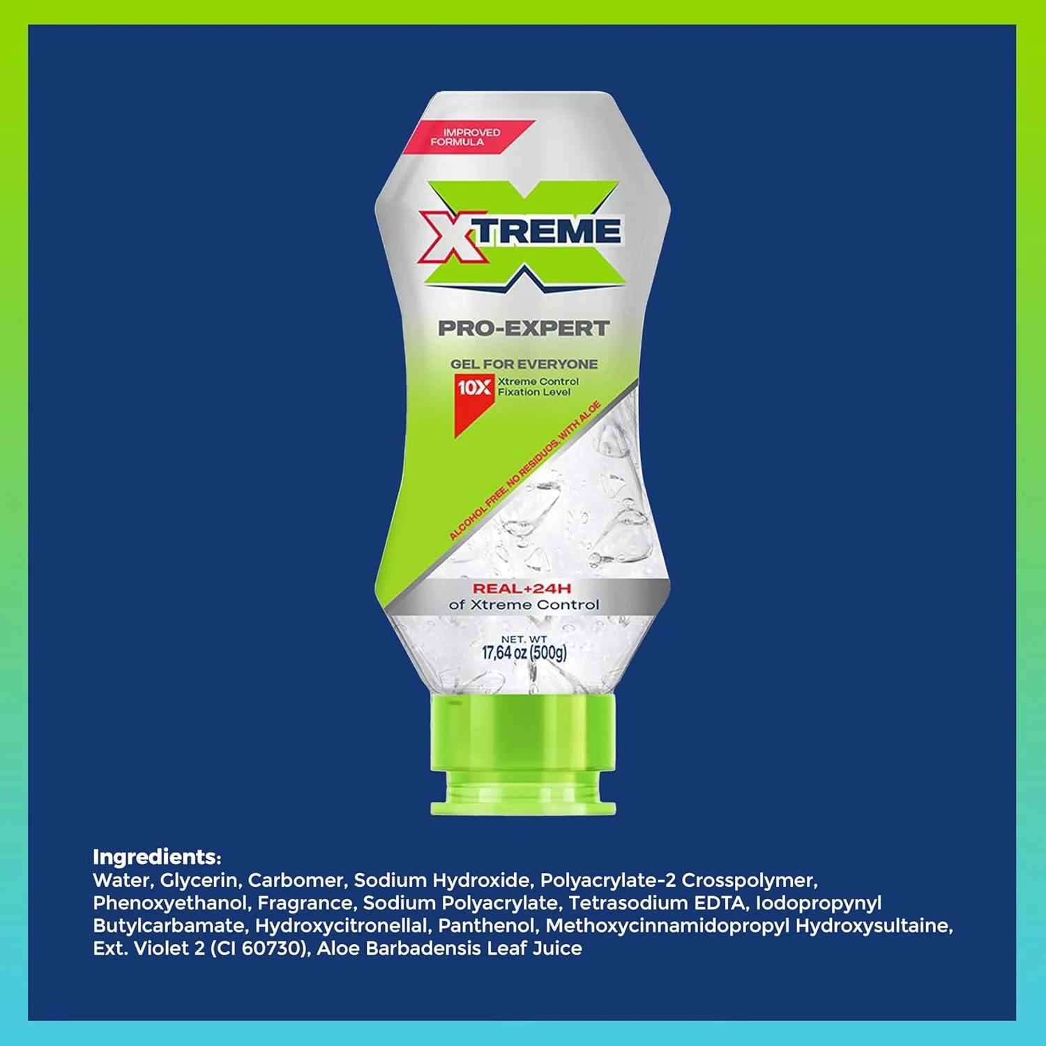 ژل حالت دهنده موی سر Xtreme Pro-Expert، بدون الکل، کنترل 24 ساعته Xtreme با آلوئه ورا، بطری فشاری 500 گرمی (بسته 12 عددی) ژل حالت دهنده موی سر Xtreme Pro-Expert، بدون الکل، کنترل 24 ساعته Xtreme با آلوئه ورا، بطری فشاری 500 گرمی (بسته 12 عددی)
