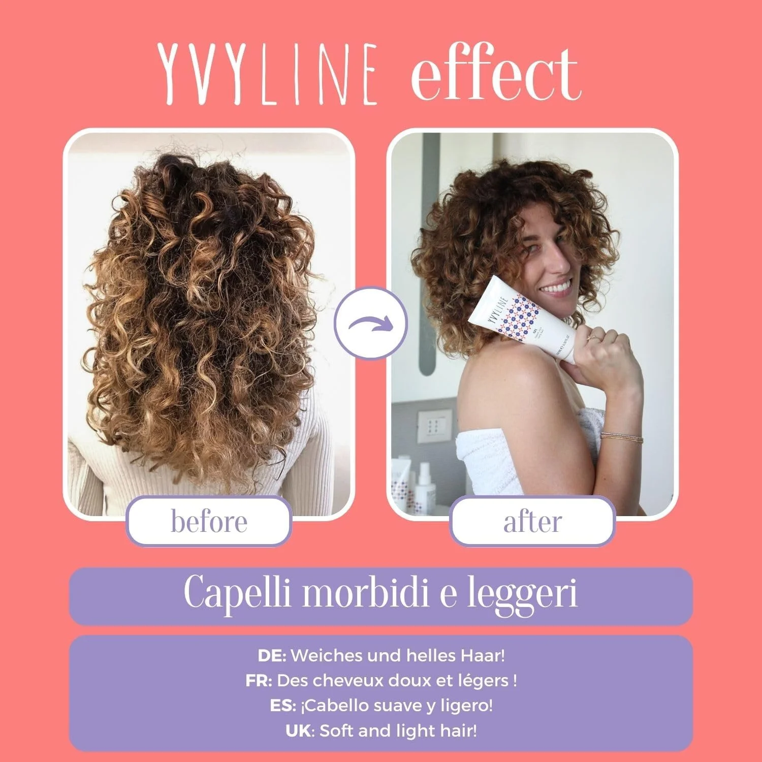 ژل فر کننده مو YVYLINE | ژل حرفه ای موهای فر برای کنترل و حالت دهی | تقویت کننده فوق العاده فر | 200 میلی لیتر ساخت ایتالیا ژل فر کننده مو YVYLINE | ژل حرفه ای موهای فر برای کنترل و حالت دهی | تقویت کننده فوق العاده فر | 200 میلی لیتر ساخت ایتالیا