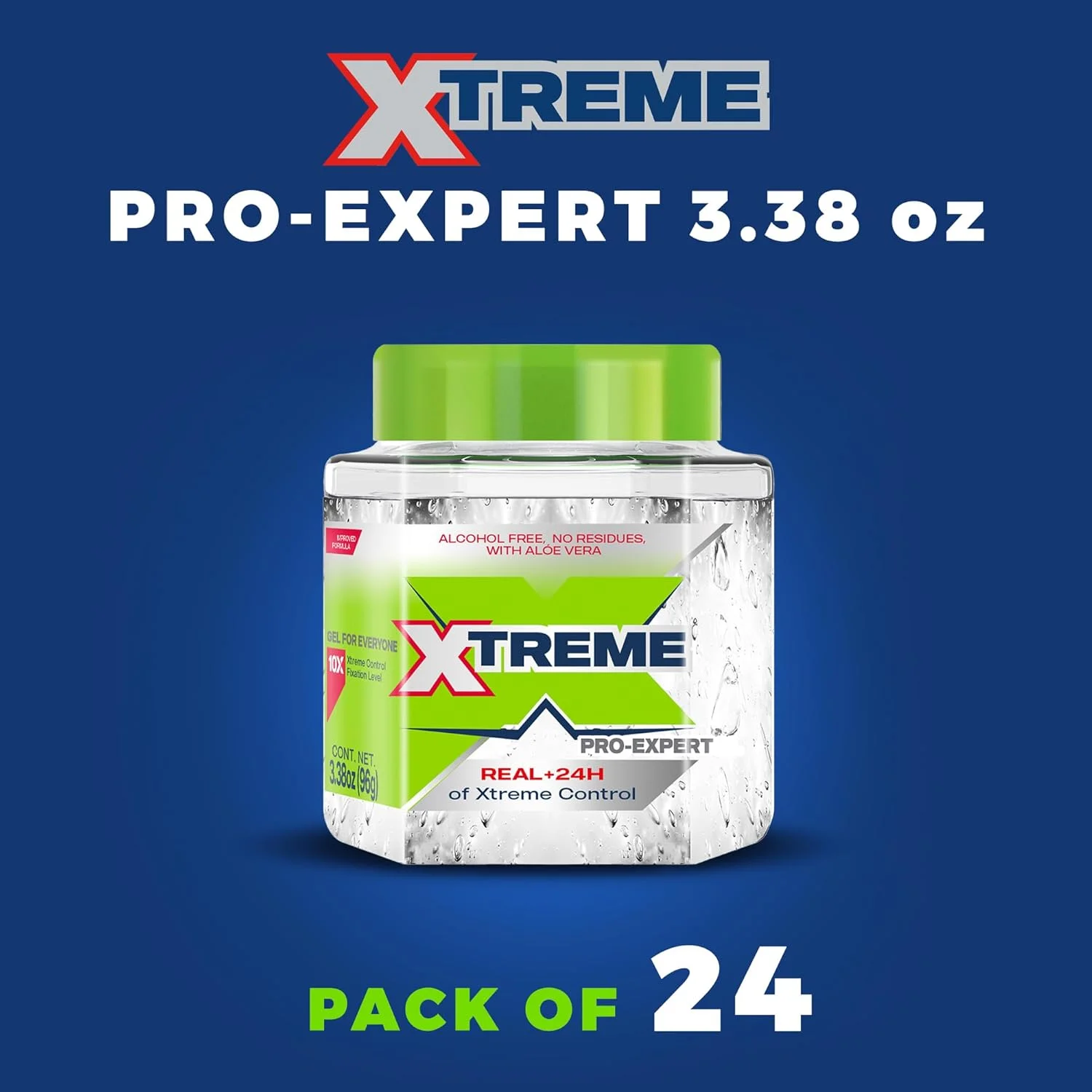ژل حالت دهنده موی شفاف Xtreme Pro-Expert، بدون الکل، کنترل 24 ساعته با آلوئه ورا، سایز مسافرتی، 100 میلی لیتر (بسته 24 عددی) ژل حالت دهنده موی شفاف Xtreme Pro-Expert، بدون الکل، کنترل 24 ساعته با آلوئه ورا، سایز مسافرتی، 100 میلی لیتر (بسته 24 عددی)