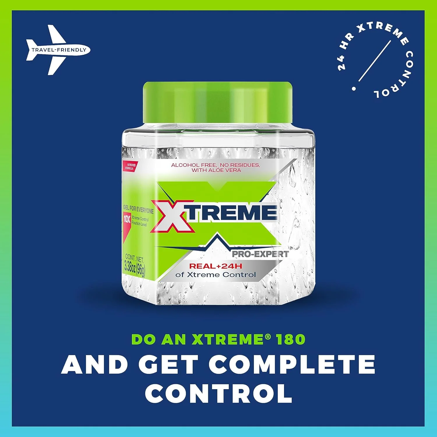 ژل حالت دهنده موی شفاف Xtreme Pro-Expert، بدون الکل، کنترل 24 ساعته با آلوئه ورا، سایز مسافرتی، 100 میلی لیتر (بسته 24 عددی) ژل حالت دهنده موی شفاف Xtreme Pro-Expert، بدون الکل، کنترل 24 ساعته با آلوئه ورا، سایز مسافرتی، 100 میلی لیتر (بسته 24 عددی)