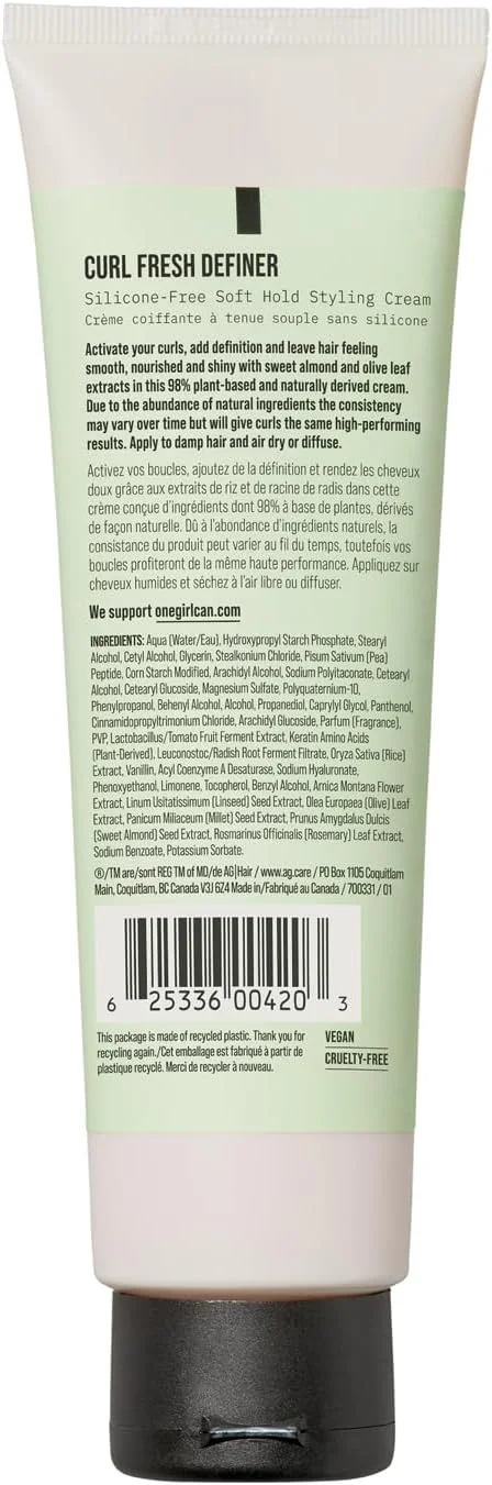 کرم حالت دهنده موی فر AG Care Curl Fresh Definer، حجم ۱۷۷ میلی لیتر