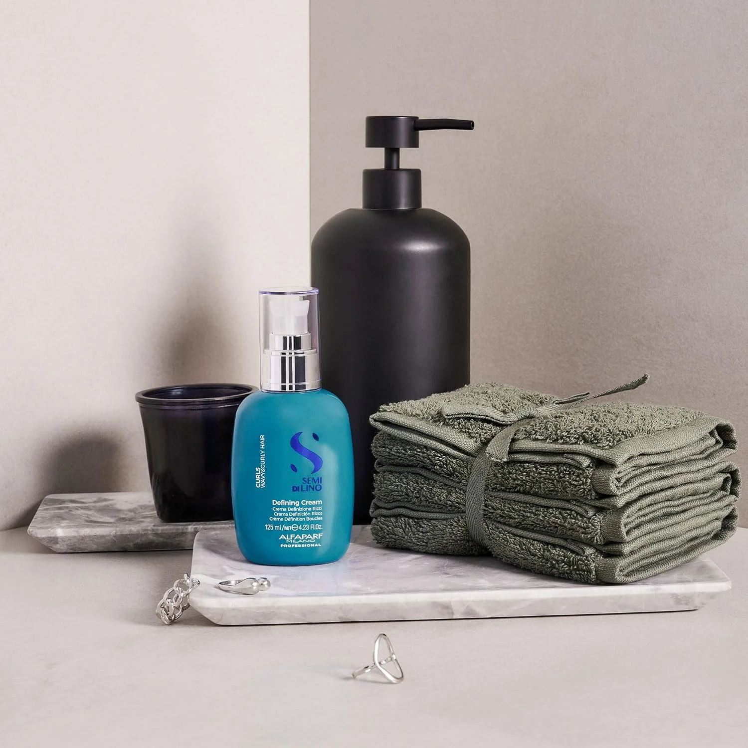 کرم حالت دهنده موهای فر و مجعد آلفاپرف میلانو سمی دی لینو - آبرسان، محافظت در برابر رطوبت و کنترل وز - 125 میلی لیتر