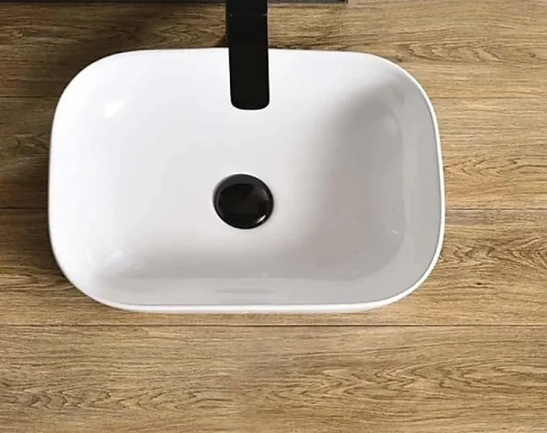 روشویی رو کابینتی برای حمام | روشویی رو کابینتی برای اتاق نشیمن | روشویی کابینتی | سینک سرامیکی آشپزخانه و حمام (45x33x13 سانتی متر) (سفید ساده)