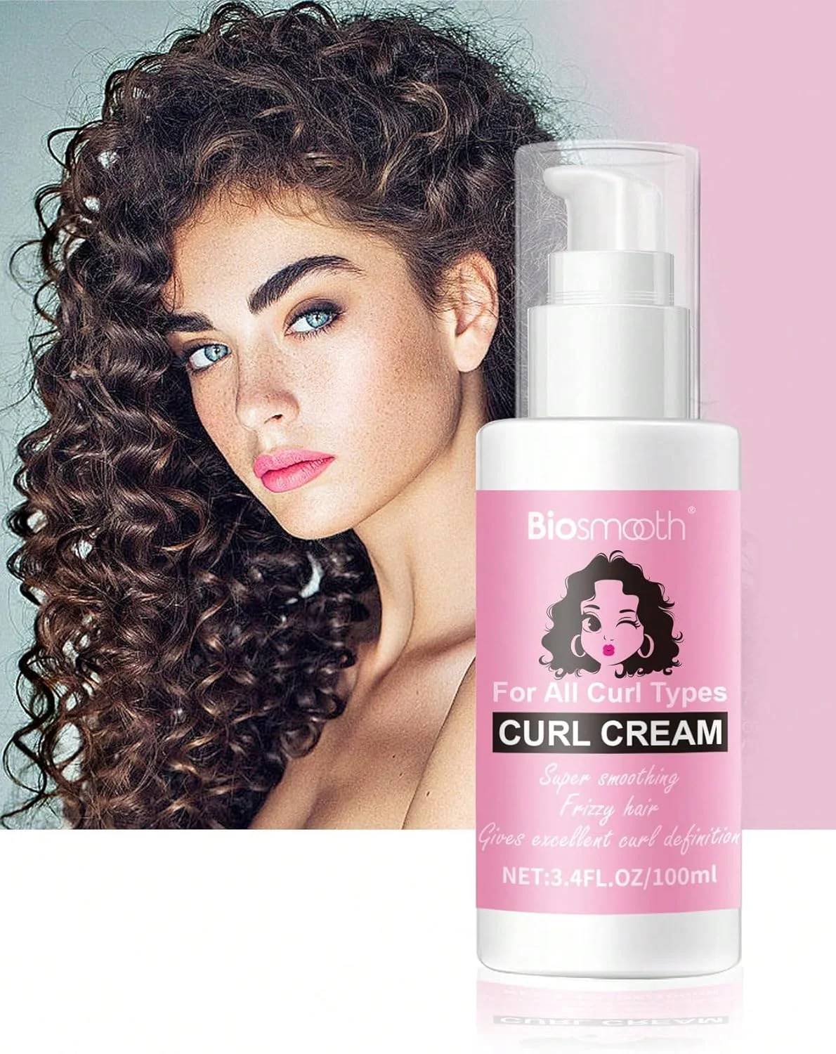 کرم فر کننده مو بایواسموث مناسب انواع موهای فر - کرم ضد وز، فوق العاده نرم کننده و حالت دهنده ۱۰۰ میلی لیتر