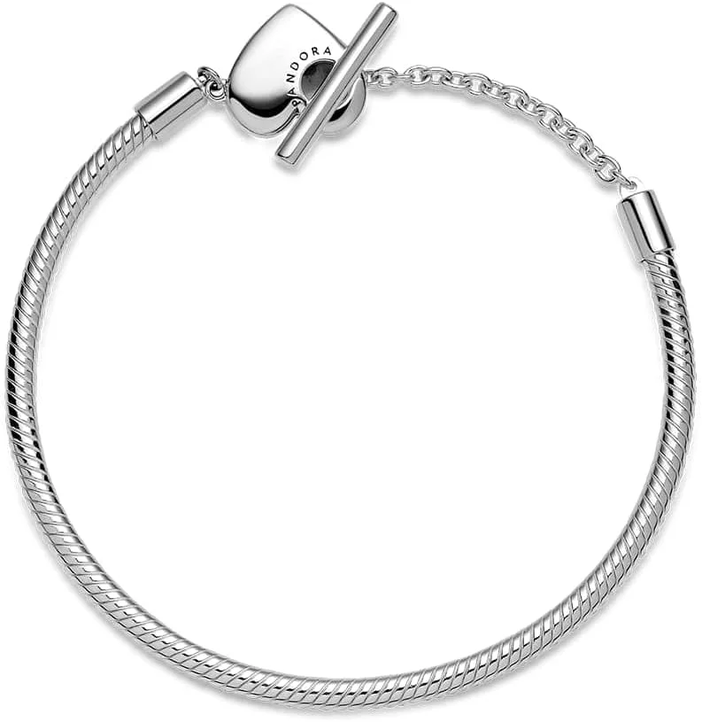 دستبند نقره زنانه پاندورا Moments مدل قلب T-Bar 599285C00